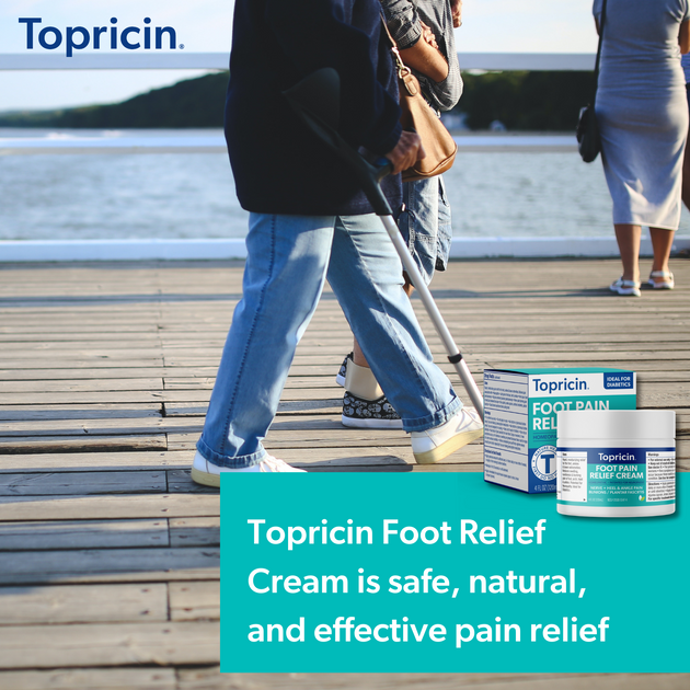 Topricin Foot Pain Relief Cream 4 oz. Jar